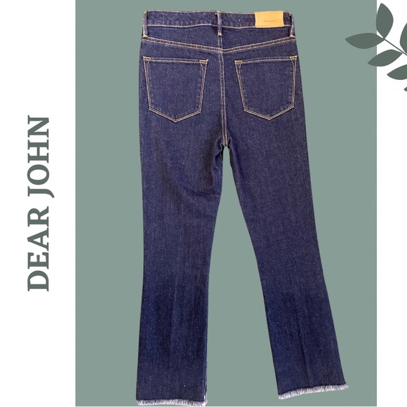 Dear John Loren High Rise Cropped Flare Jeans Lancaster - Dark Wash - Size 27 - Picture 5 of 11